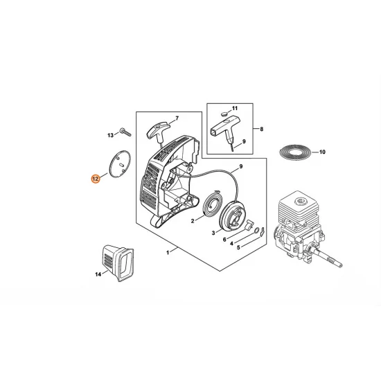 STIHL  Tabliczka z typem urządzenia KM 55 4140 967 1511